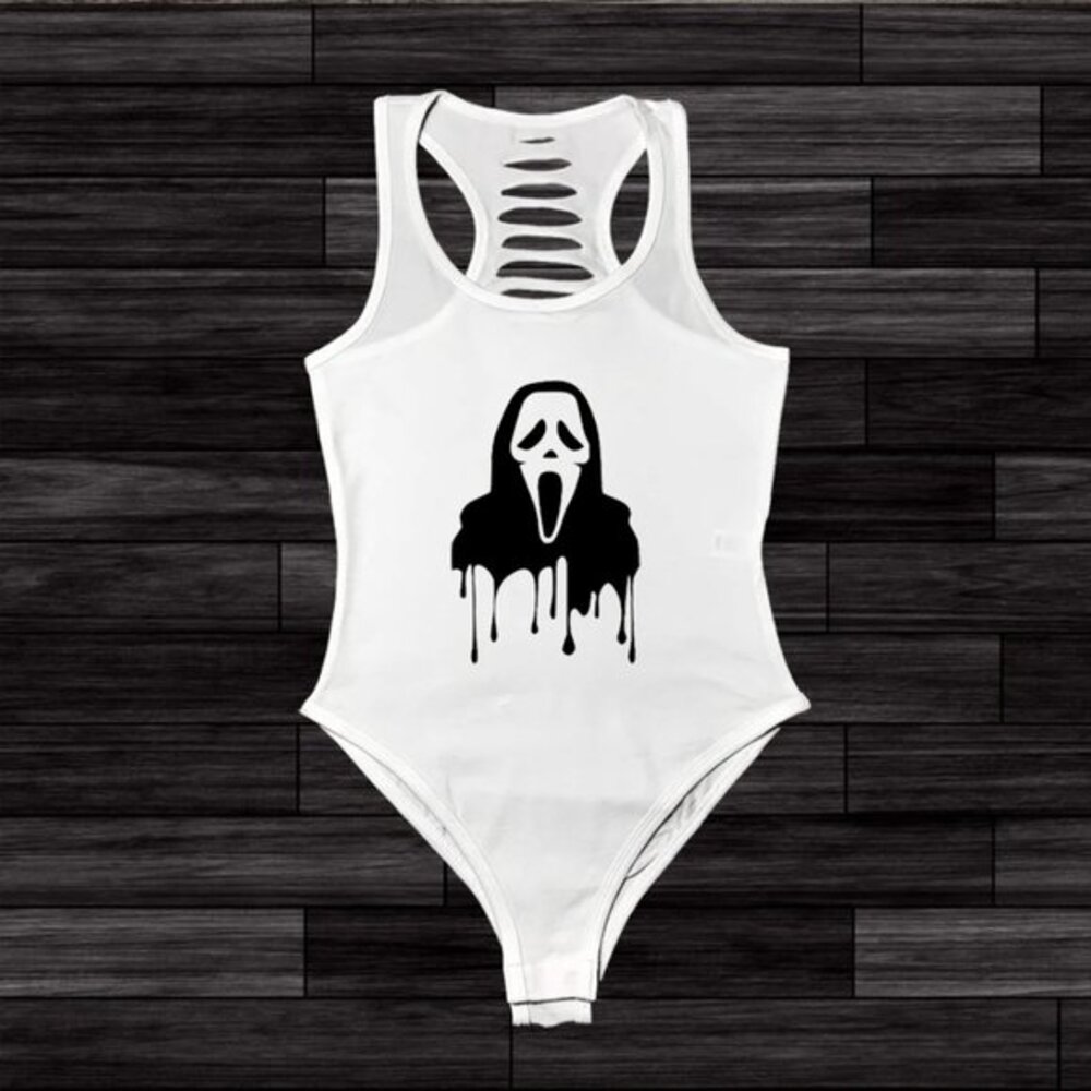 Scream Bodysuit, Halloween Costume, Ghost face, Spooky Shirt, Horror Movie